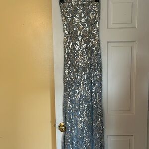 Camilla Formal Sequin Lace-Up Mermaid Dress